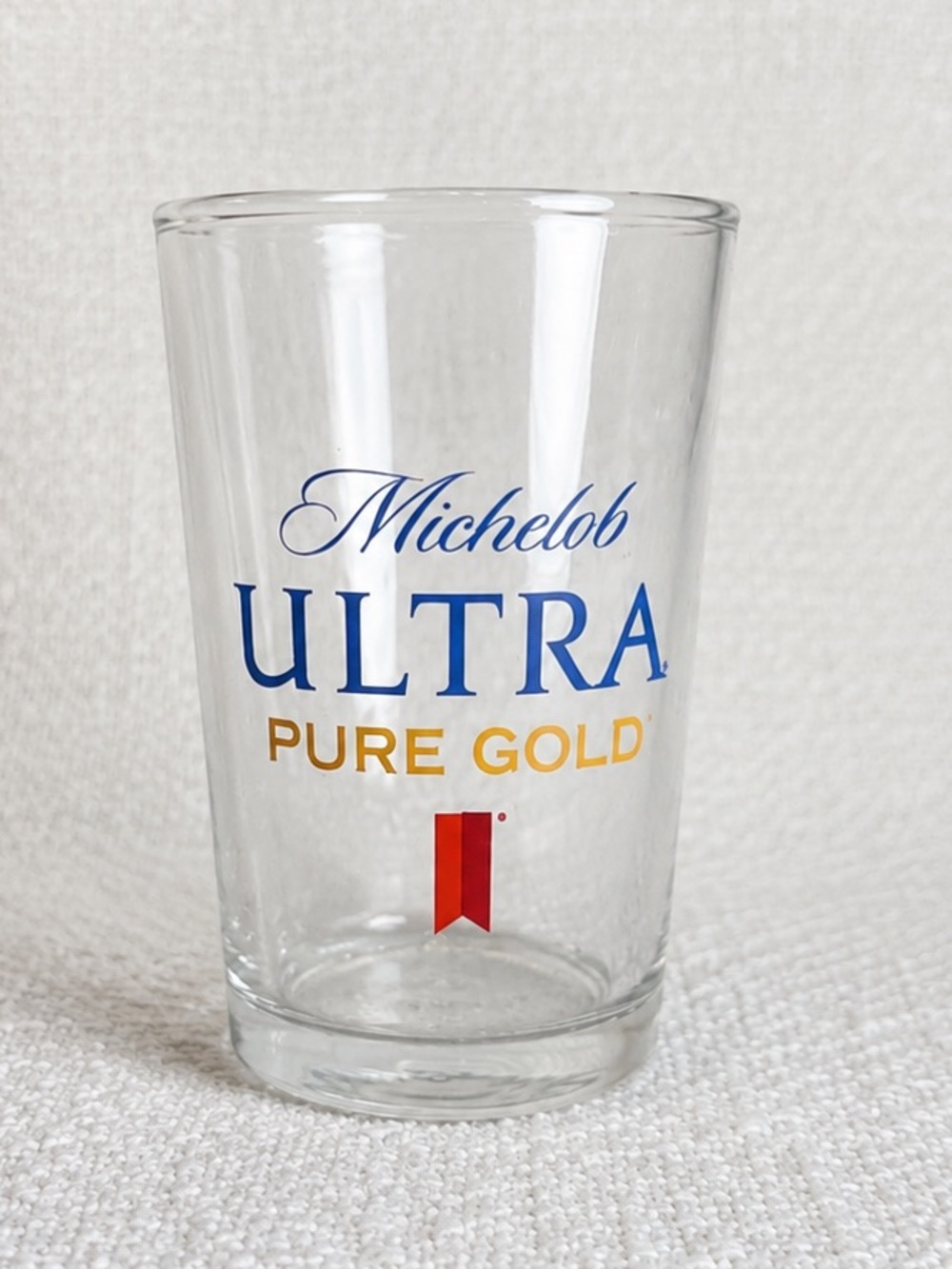 Michelob Ultra Pure Gold 4 Inch Beer Shot Glass Barware